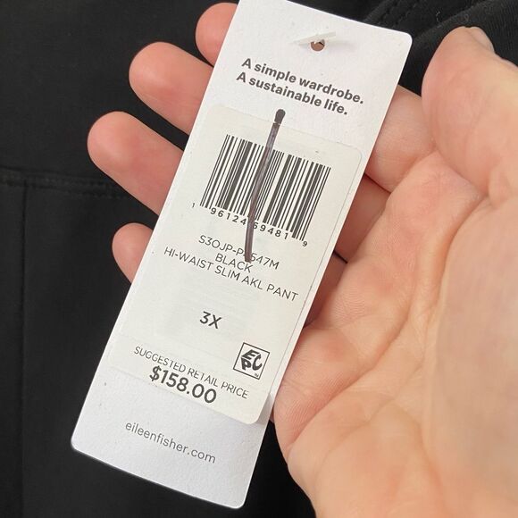 NWT Eileen Fisher Pima Cotton Stretch Jersey High-Waisted Pant size 3X - Picture 5 of 10